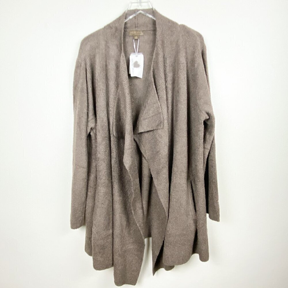 BAREFOOT DREAMS | CozyChic Lite Ribbed Island Wrap Cardigan Java 3X - Picture 2 of 9
